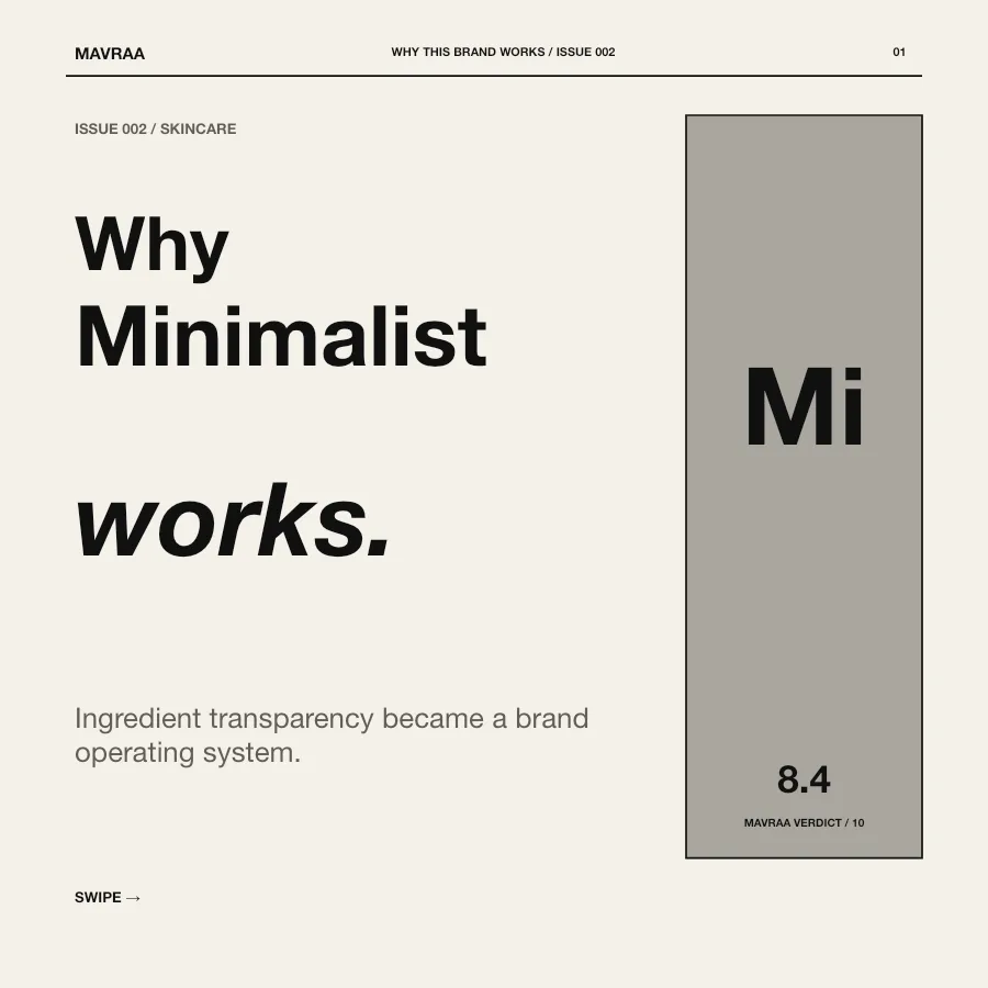 Why Minimalist works — Mavraa teardown cover