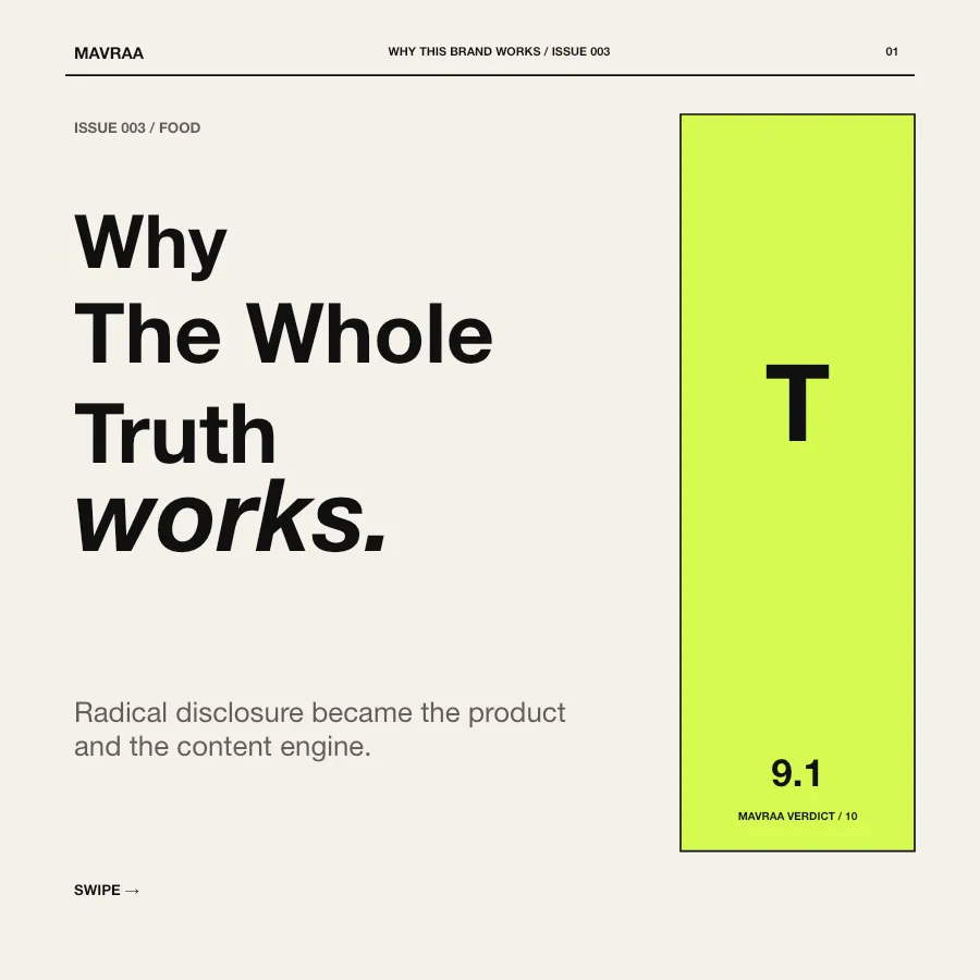 Why The Whole Truth works — Mavraa teardown cover